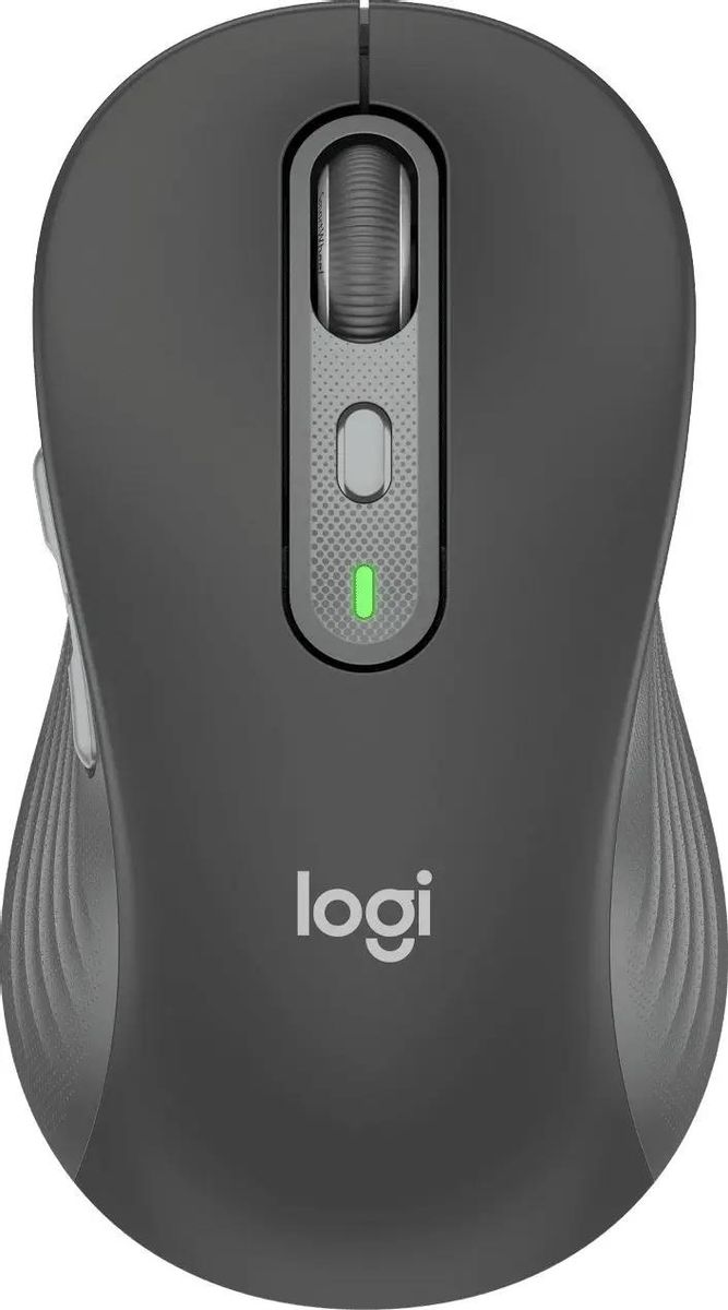 Мышь беспроводная Logitech M750 L Large, Bluetooth/Радио, оптическая, USB, 4000dpi, графитовый [910-006266]